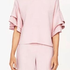 ZARA light pink blouse, size large
